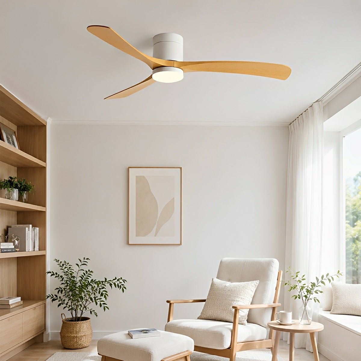 Modern Dimmable Ceiling Fan with Light - Flare Shack