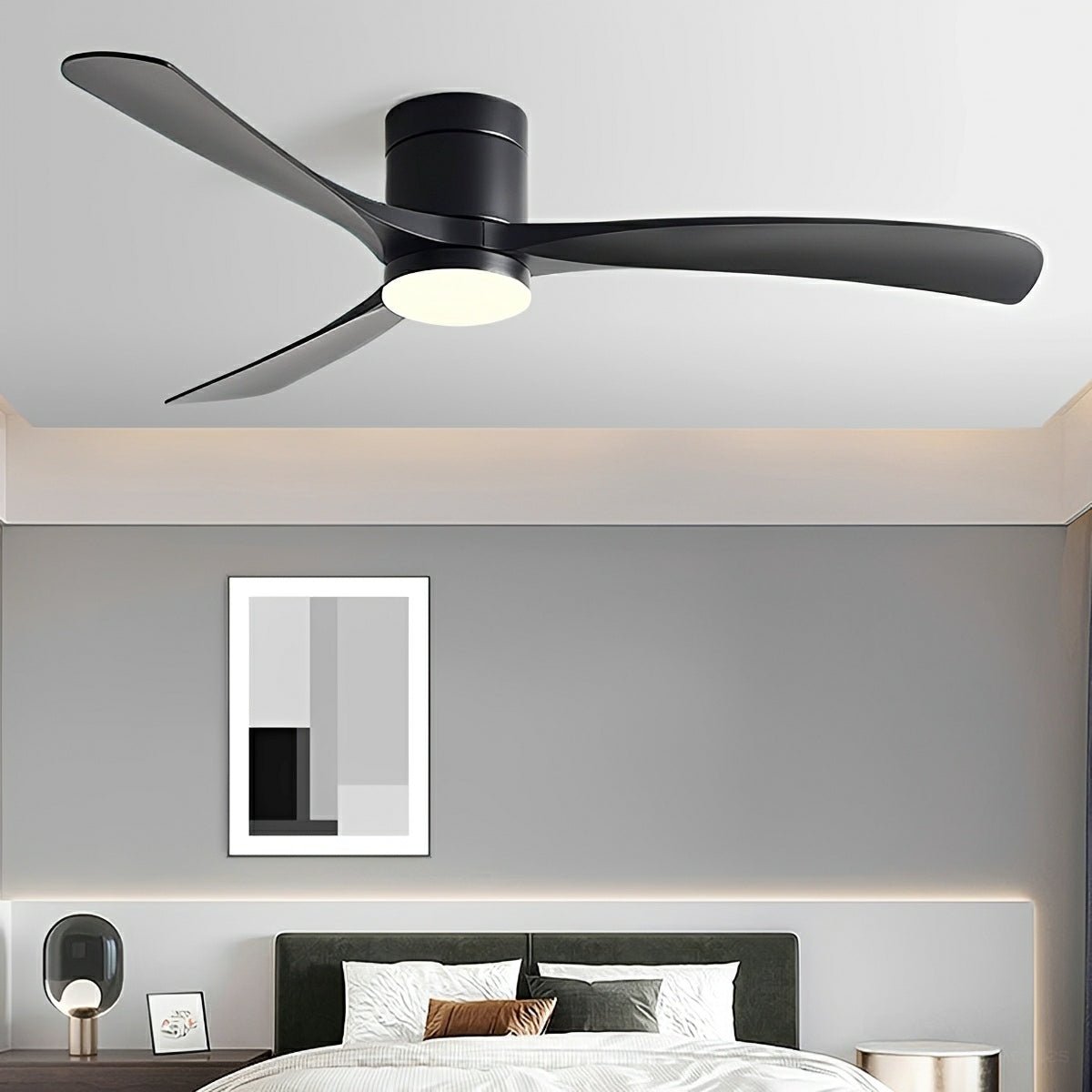 Modern Dimmable Ceiling Fan with Light - Flare Shack