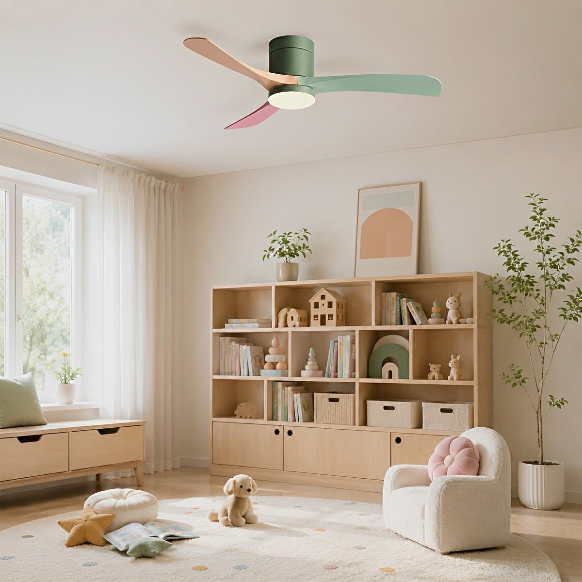 Modern Dimmable Ceiling Fan with Light - Flare Shack