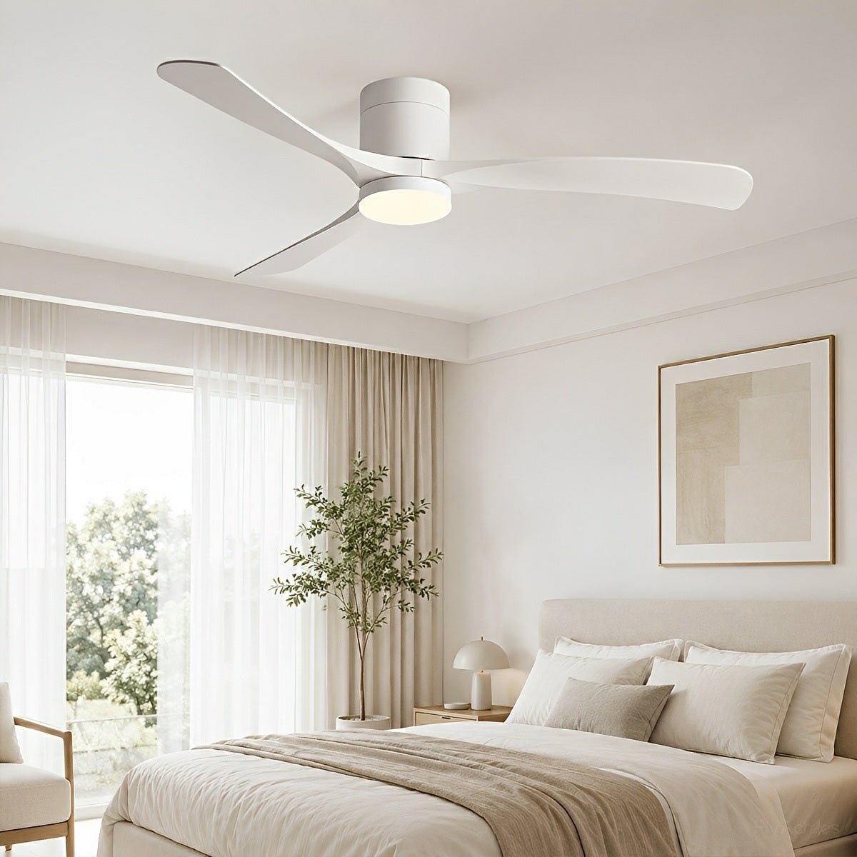 Modern Dimmable Ceiling Fan with Light - Flare Shack