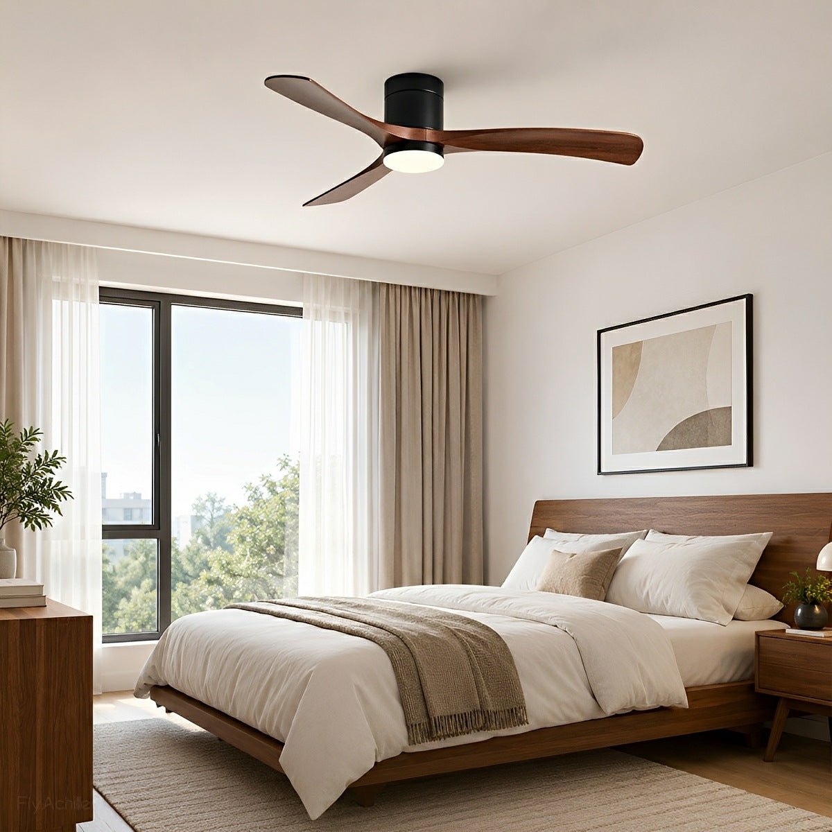 Modern Dimmable Ceiling Fan with Light - Flare Shack