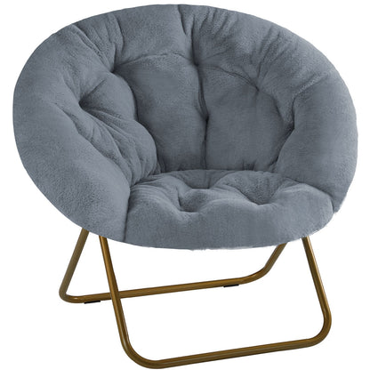 Modern Faux Fur Disc Chair – Bedroom, Living Room