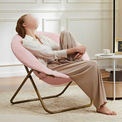 Modern Faux Fur Disc Chair – Bedroom, Living Room