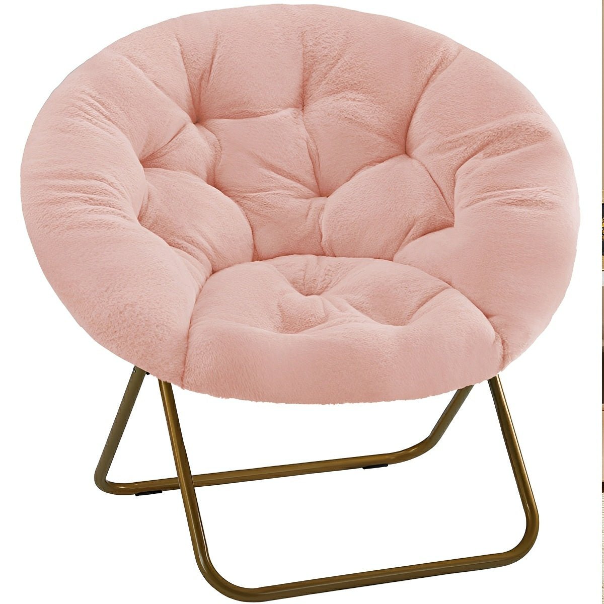 Modern Faux Fur Disc Chair – Bedroom, Living Room