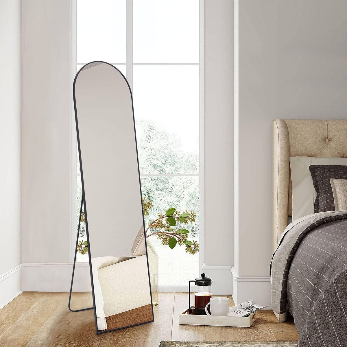 Modern Full Body Standing Floor Mirror Wall Mirror with Stand - Flare Shack