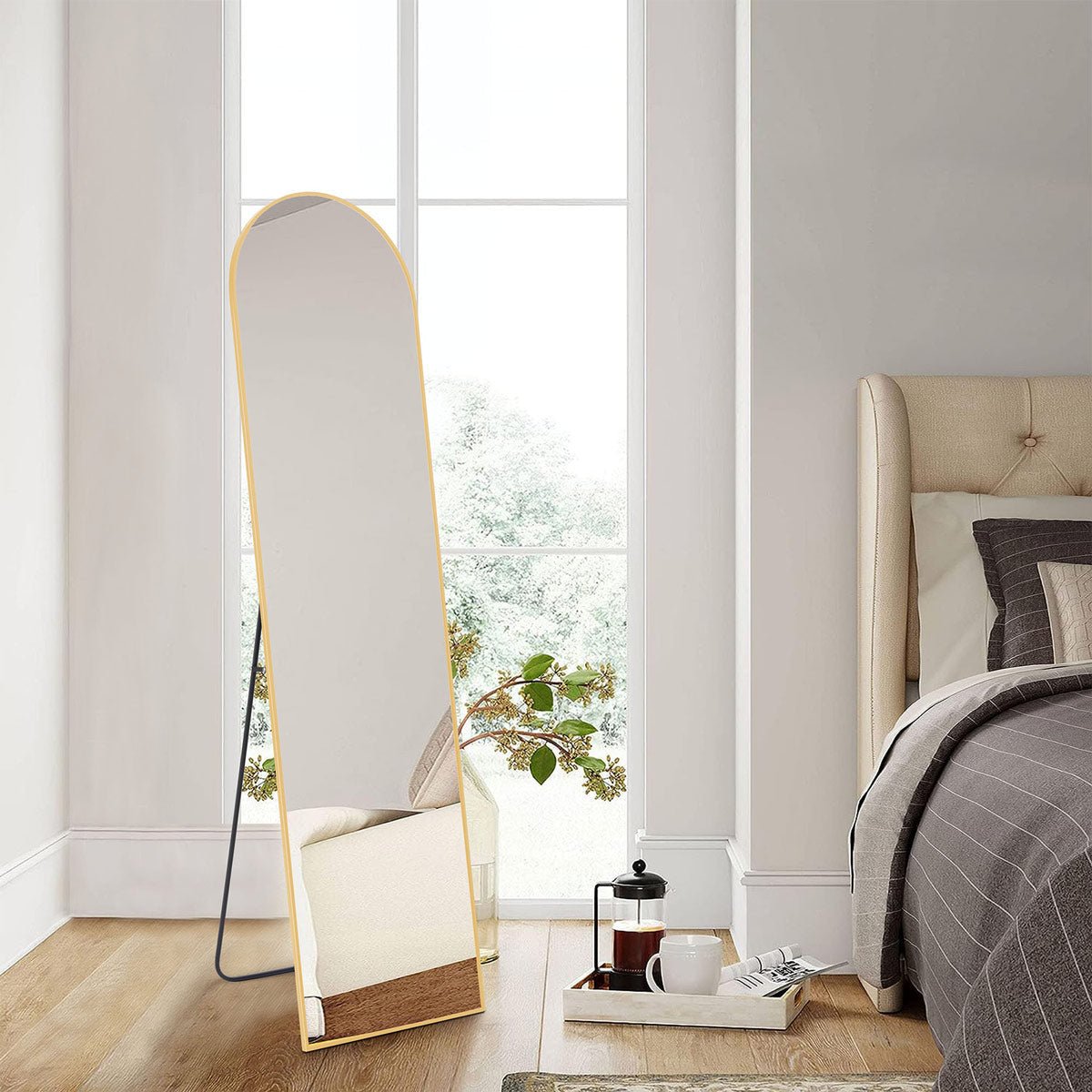 Modern Full Body Standing Floor Mirror Wall Mirror with Stand - Flare Shack