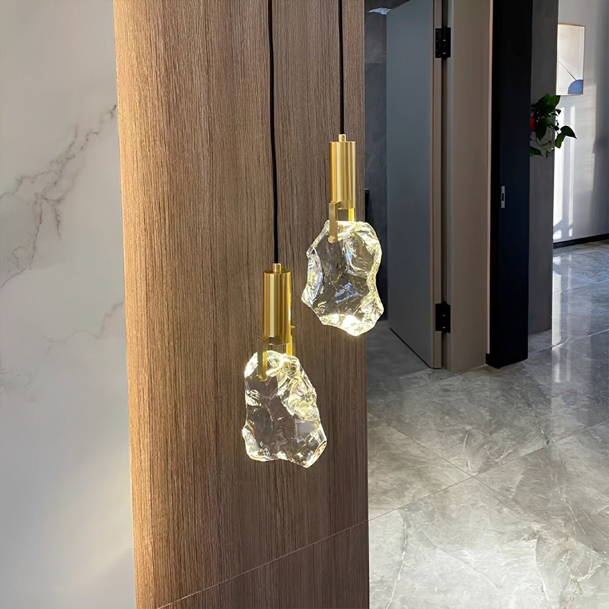Modern Geometric Crystal Pendant Light