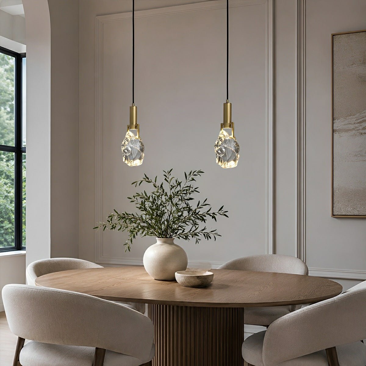 Modern Geometric Crystal Pendant Light - Flare Shack