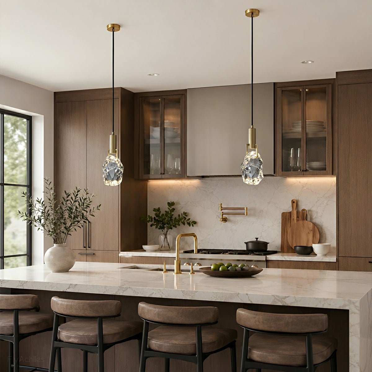 Modern Geometric Crystal Pendant Light - Flare Shack