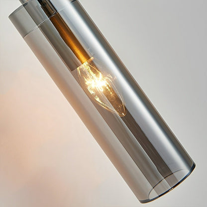 Modern Gray Cylindrical Crystal Wall Sconce
