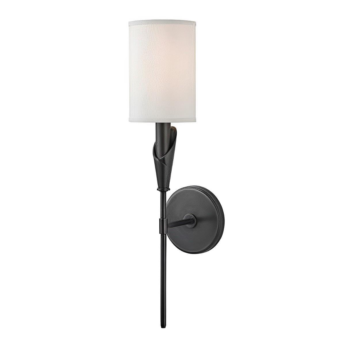 Modern Indoor Wall Sconces with White Fabric Shade - Flare Shack