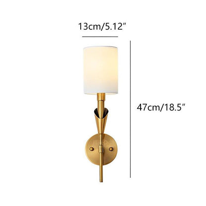Modern Indoor Wall Sconces with White Fabric Shade
