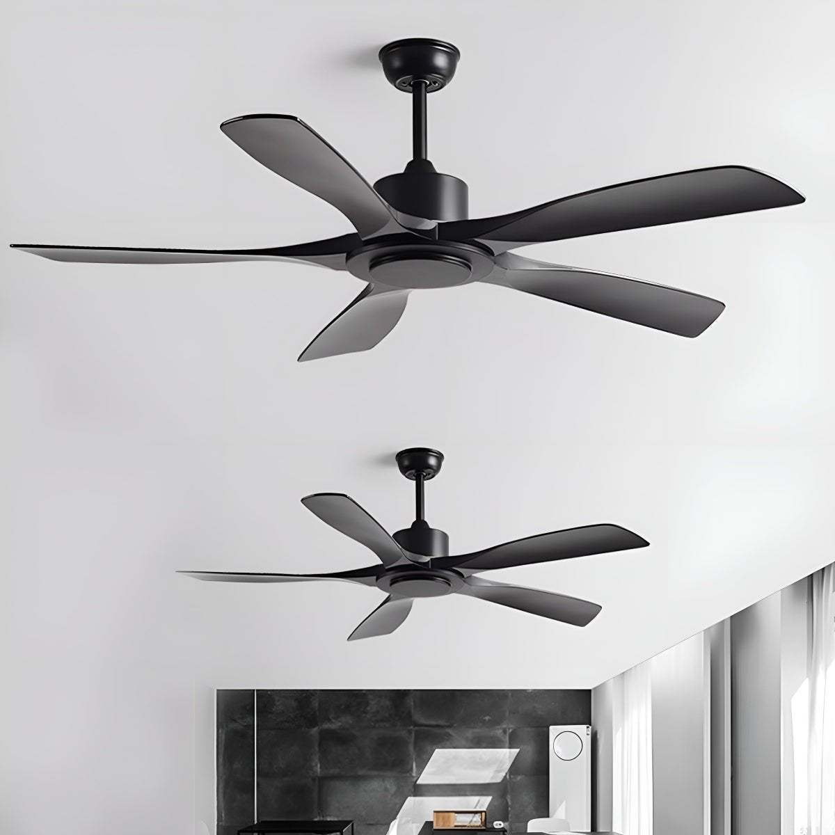 Modern Industrial 6 - speed Reverse Frequency Ceiling Fan - Flare Shack