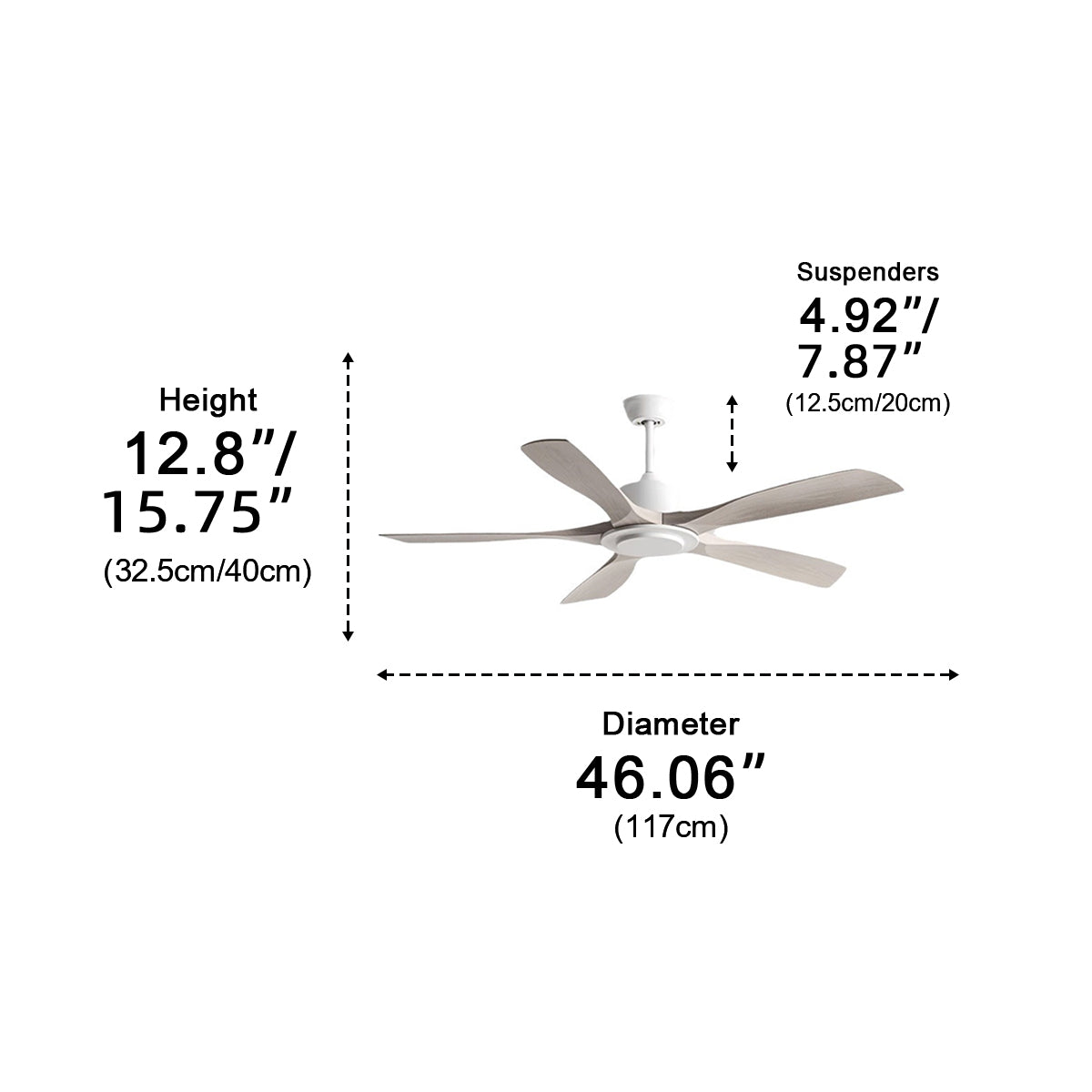 Modern Industrial DC Motor 6-speed Reverse Frequency Ceiling Fan