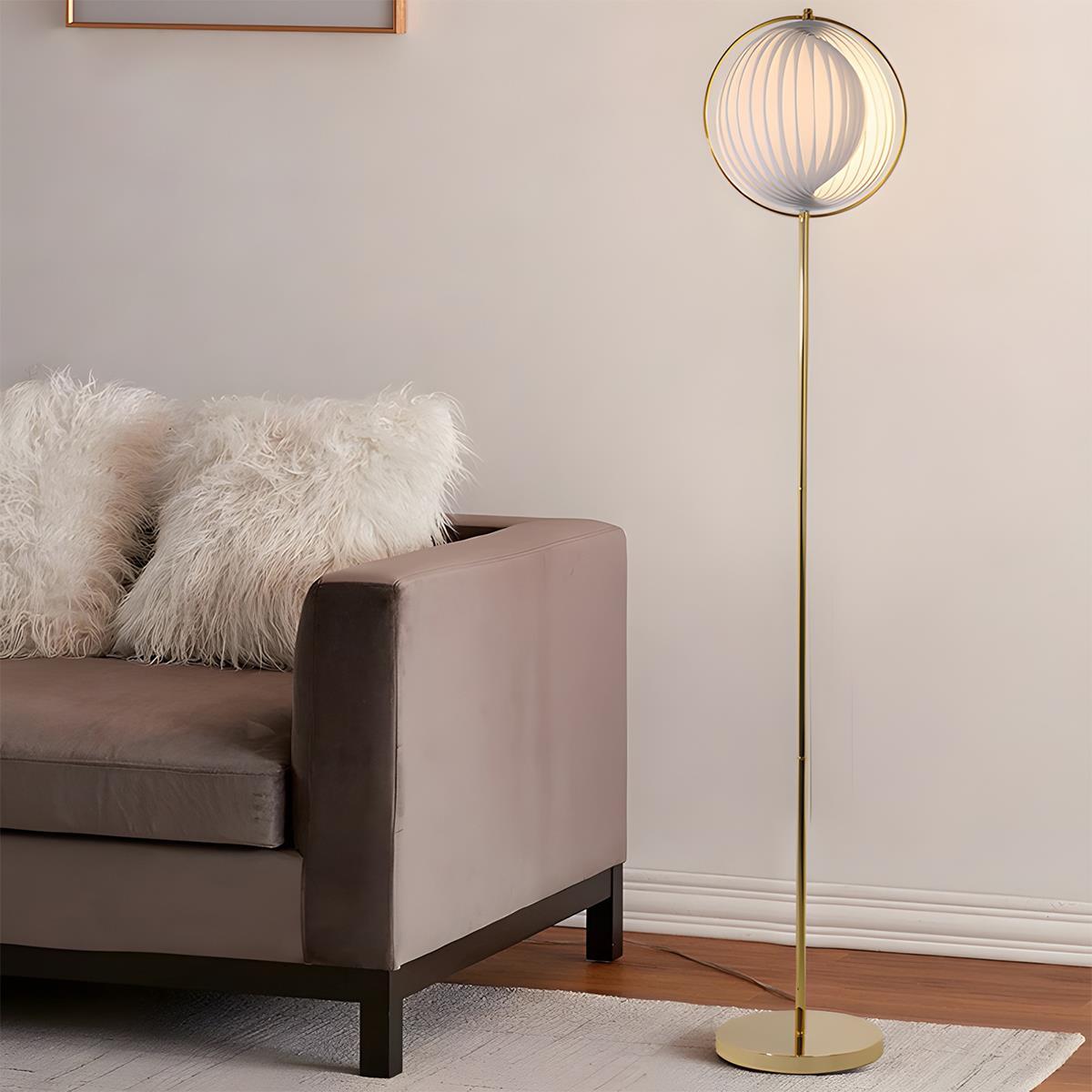 Modern Ins Pleated Blinds Globe LED Floor Lamp - Flare Shack