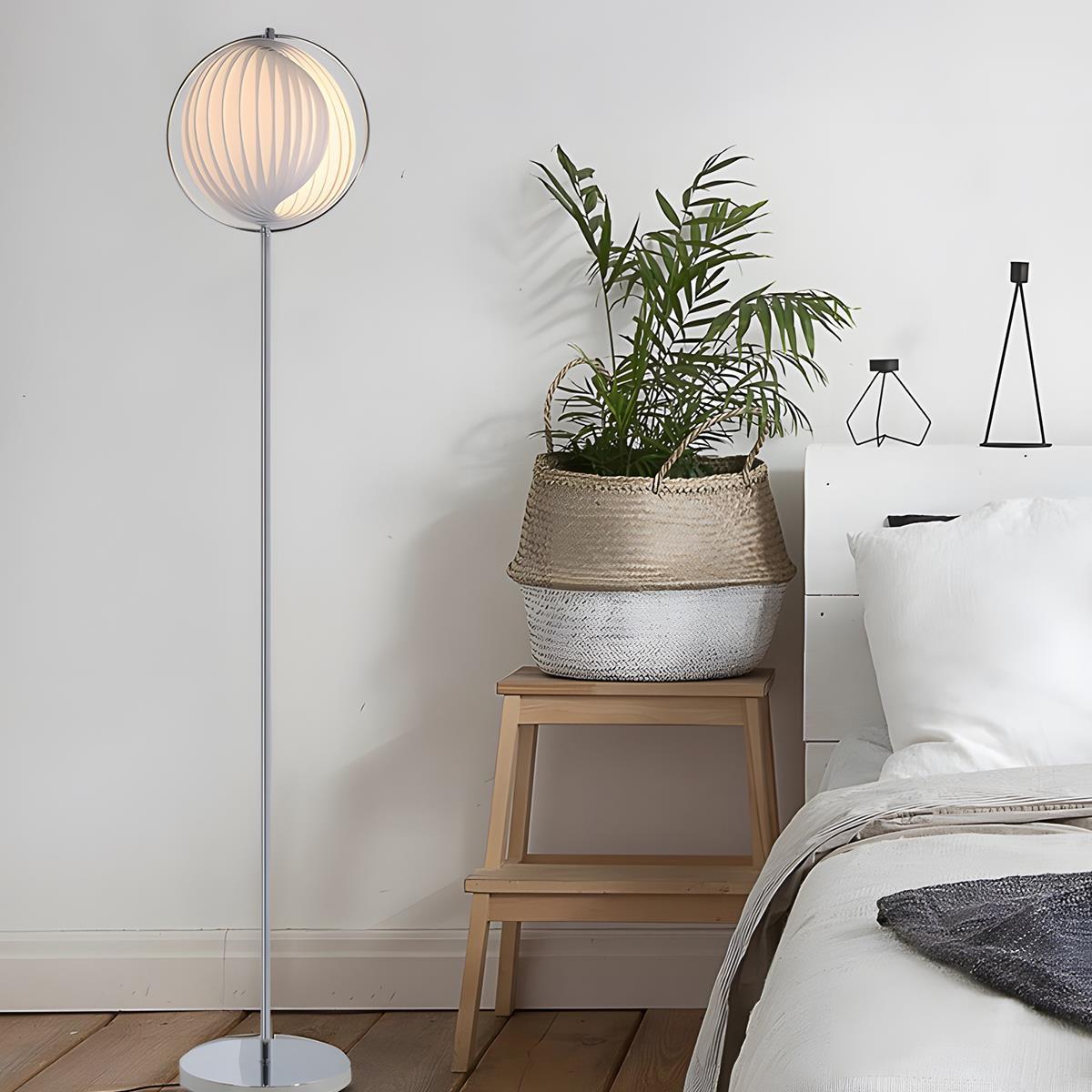 Modern Ins Pleated Blinds Globe LED Floor Lamp - Flare Shack