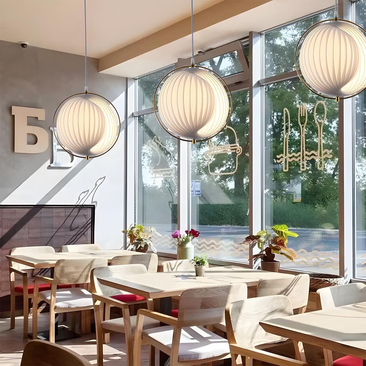 Modern Ins Pleated Blinds Globe LED Pendant Lights - Flare Shack