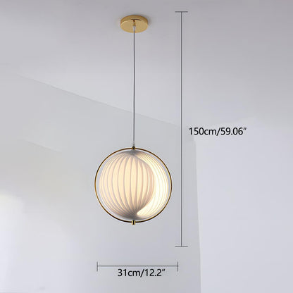 Modern Ins Pleated Blinds Globe LED Pendant Lights