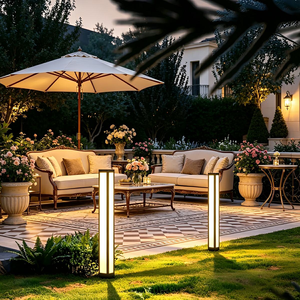 Modern LED Bollard Light – Waterproof Black Outdoor Pathway Light - Flare Shack