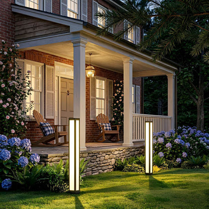 Modern LED Bollard Light – Waterproof Black Outdoor Pathway Light - Flare Shack