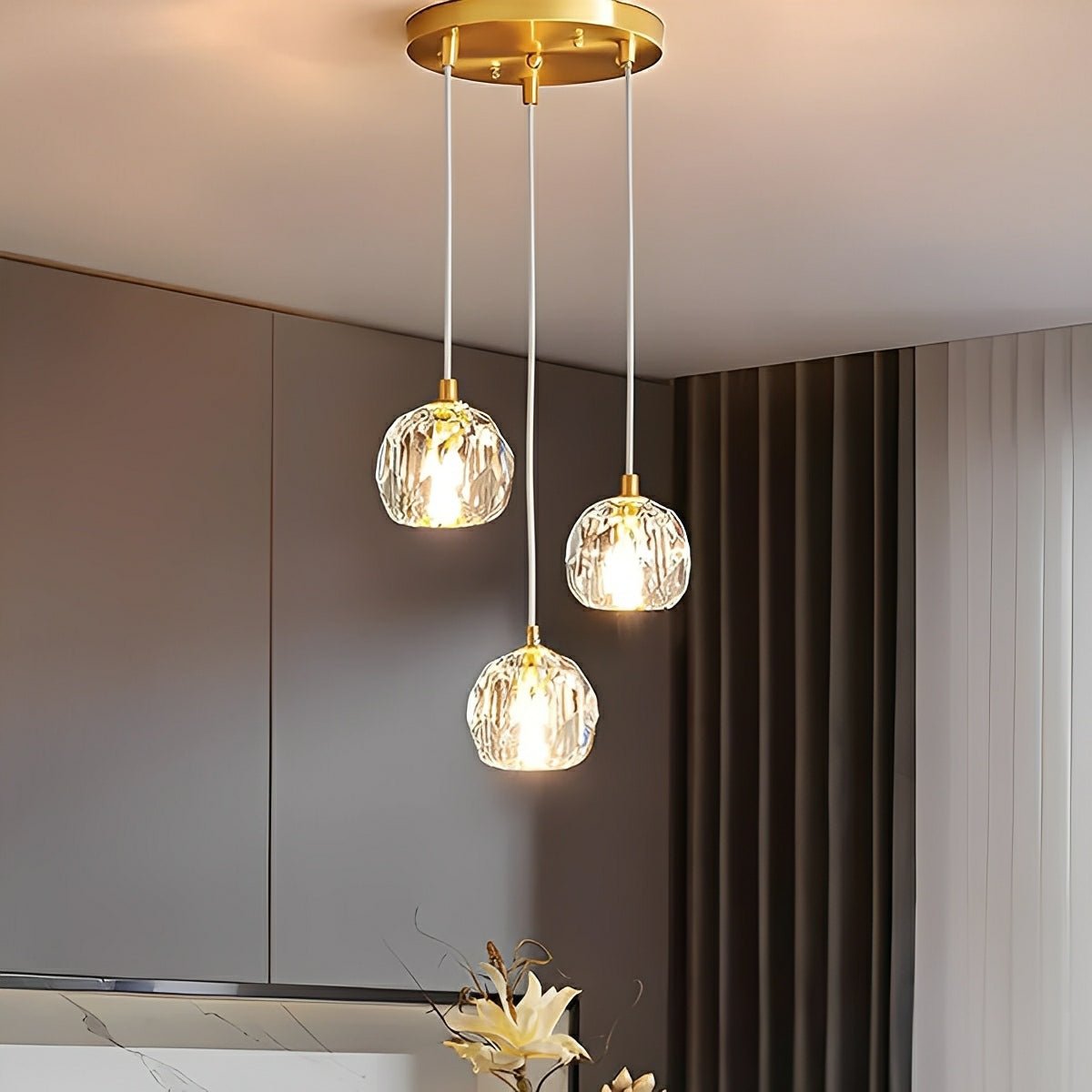 Modern Luxury Brass Crystal Pendant Lights - Flare Shack