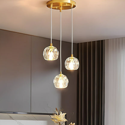 Modern Luxury Brass Crystal Pendant Lights - Flare Shack