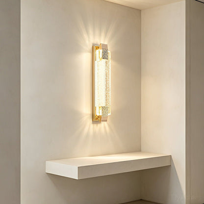 Dimmable Modern Luxury Long Strip Crystal Bubbles LED Wall Sconce Wall Light