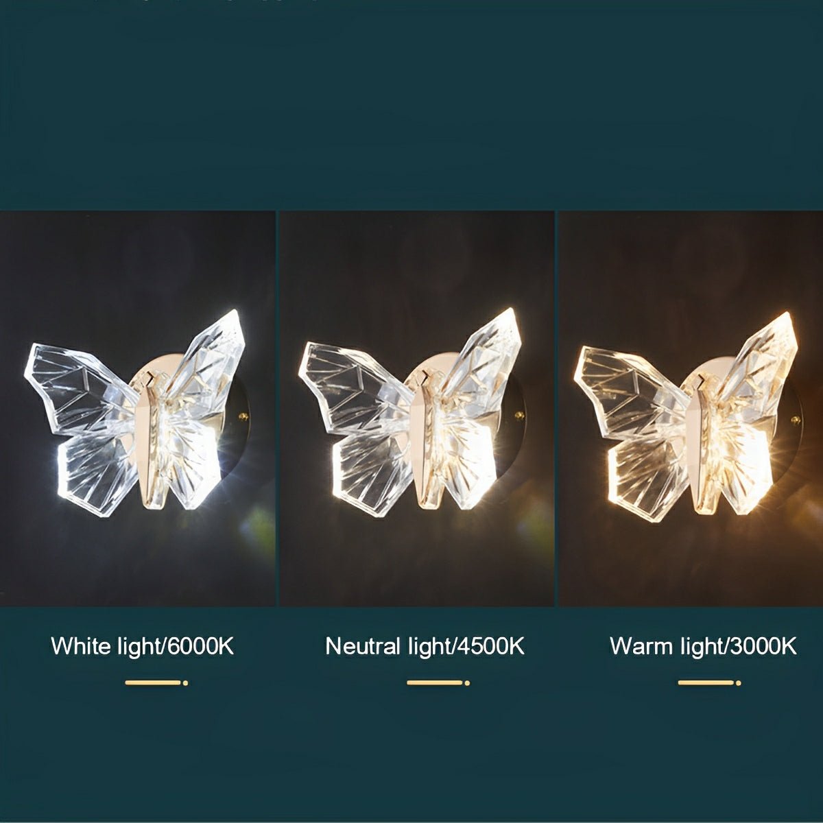 Modern Luxury Crystal Butterfly LED Indoor Wall Sconces