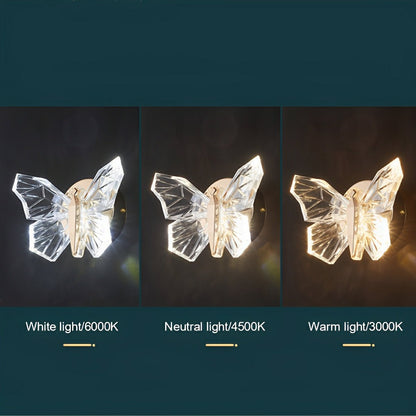 Modern Luxury Crystal Butterfly LED Indoor Wall Sconces