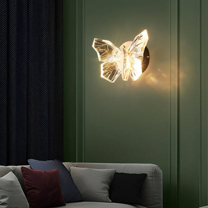 Modern Luxury Crystal Butterfly LED Indoor Wall Sconces - Flare Shack