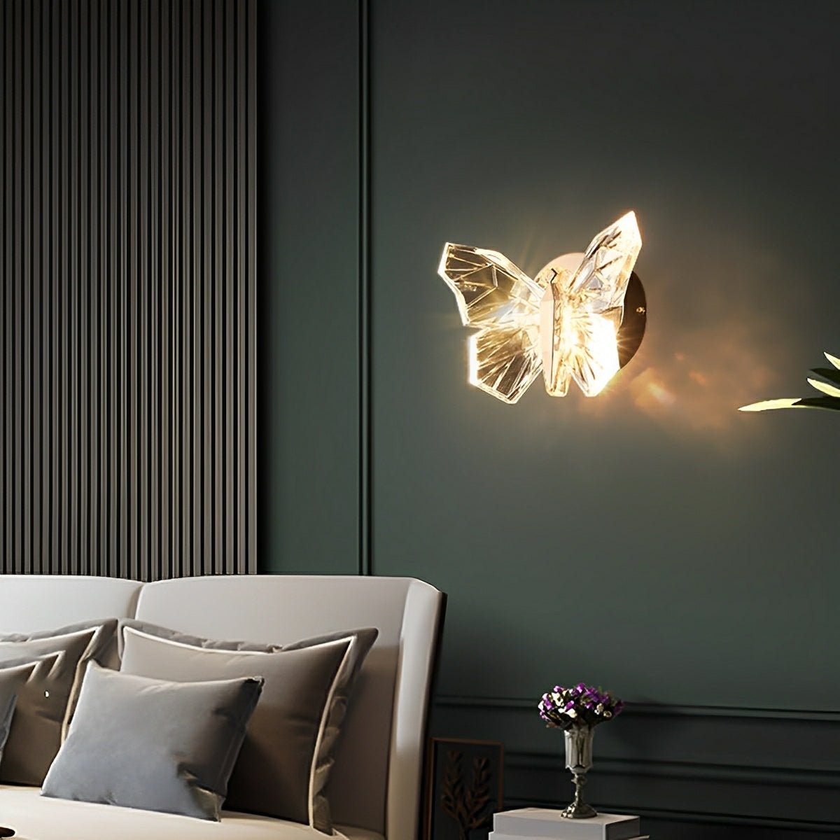 Modern Luxury Crystal Butterfly LED Indoor Wall Sconces - Flare Shack