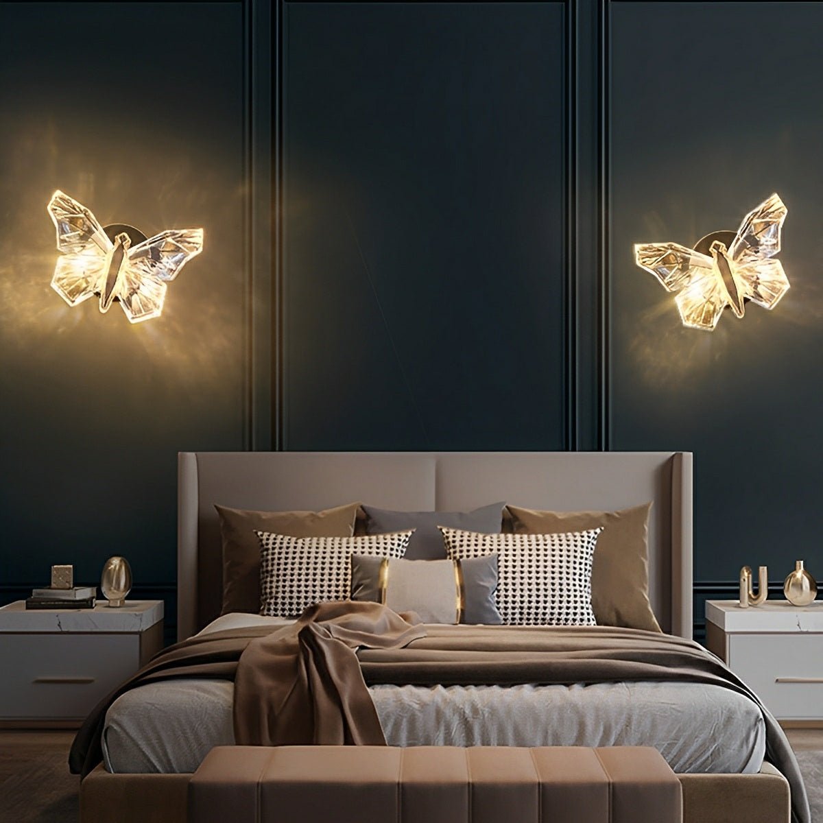 Modern Luxury Crystal Butterfly LED Indoor Wall Sconces