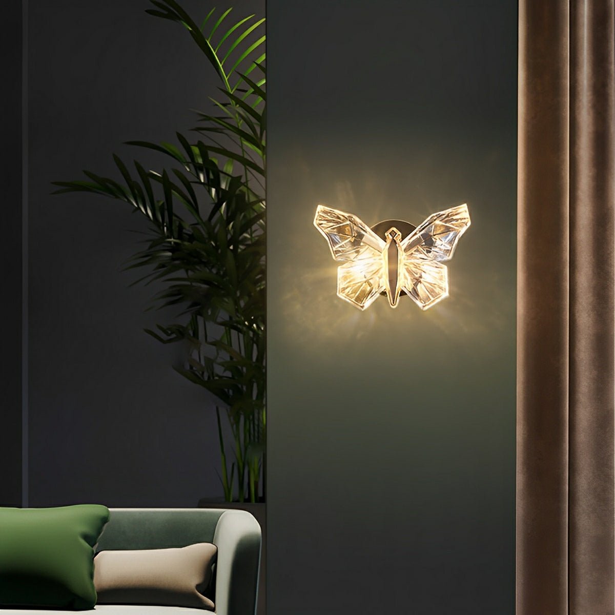 Modern Luxury Crystal Butterfly LED Indoor Wall Sconces - Flare Shack