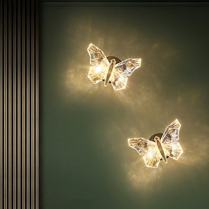 Modern Luxury Crystal Butterfly LED Indoor Wall Sconces
