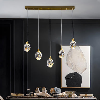 Dimmable Modern Luxury Brass Crystal Pendant Lights