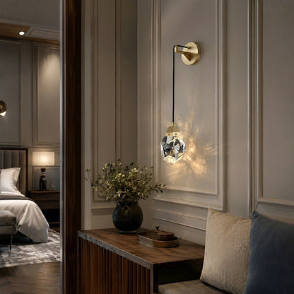 Modern Luxury Faceted Crystal Wall Sconce - Flare Shack