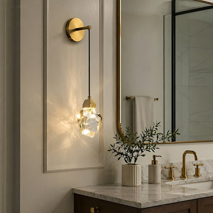 Modern Luxury Faceted Crystal Wall Sconce - Flare Shack