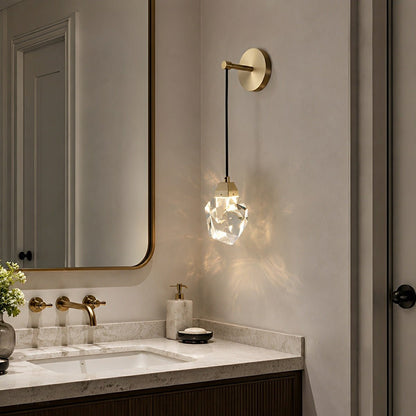 Modern Luxury Faceted Crystal Wall Sconce - Flare Shack