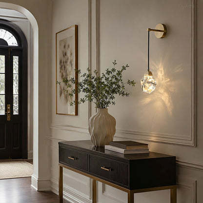 Modern Luxury Faceted Crystal Wall Sconce