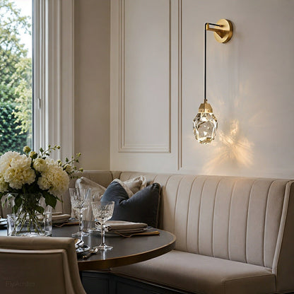 Modern Luxury Faceted Crystal Wall Sconce - Flare Shack
