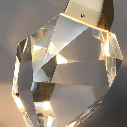 Modern Luxury Faceted Crystal Wall Sconce