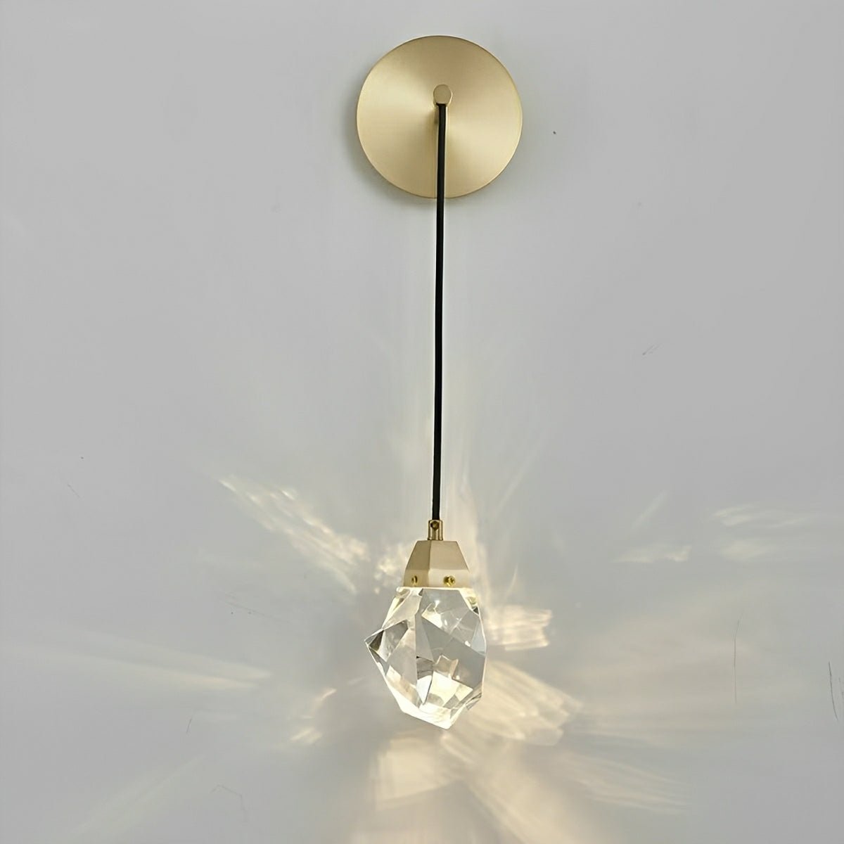 Modern Luxury Faceted Crystal Wall Sconce