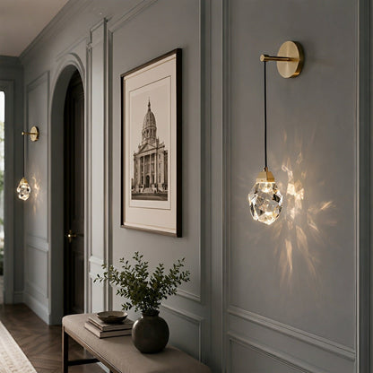 Modern Luxury Faceted Crystal Wall Sconce - Flare Shack