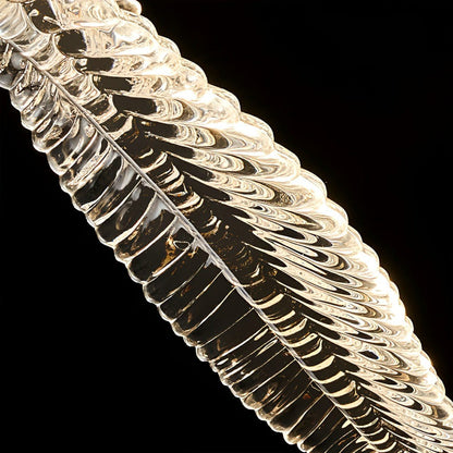 Modern Luxury Feather Spiral LED Chandelier