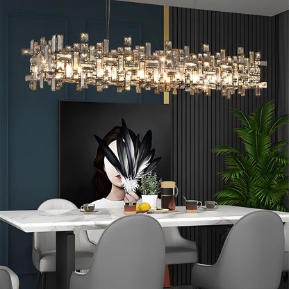 Modern Luxury Geometric Shining Crystal Chandelier Lighting - Flare Shack