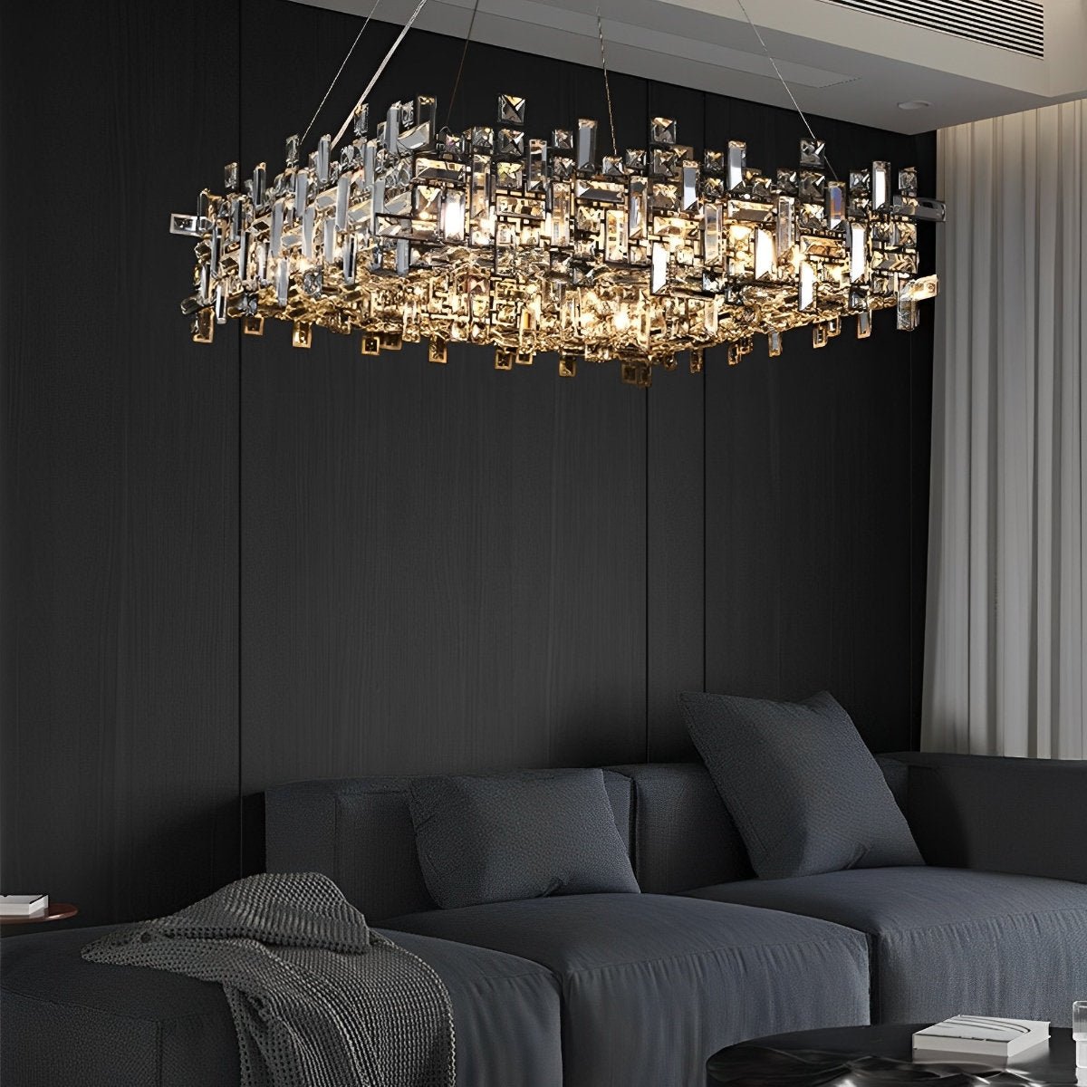 Modern Luxury Geometric Shining Crystal Chandelier Lighting - Flare Shack