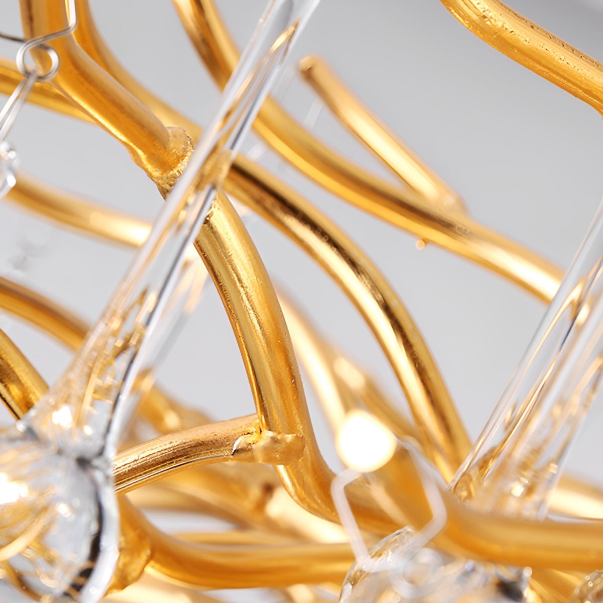 Modern Luxury Gold Tree Branch Teardrop Dimmable Chandelier Lights
