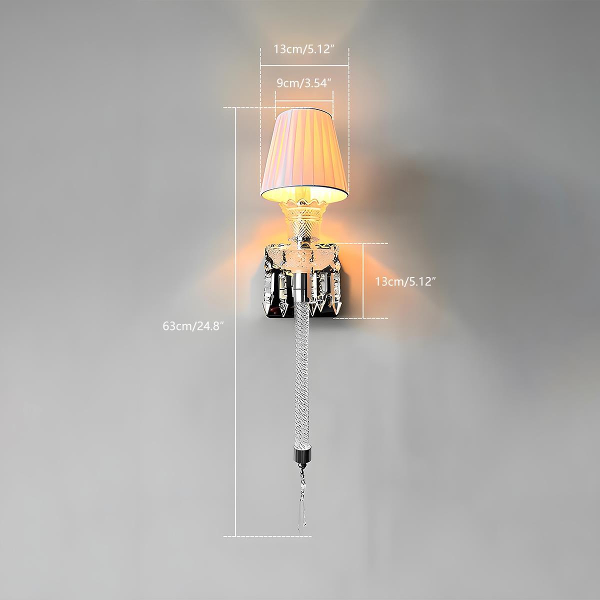 Modern Luxury Dimmable Wall Sconces with White Fabric Shade