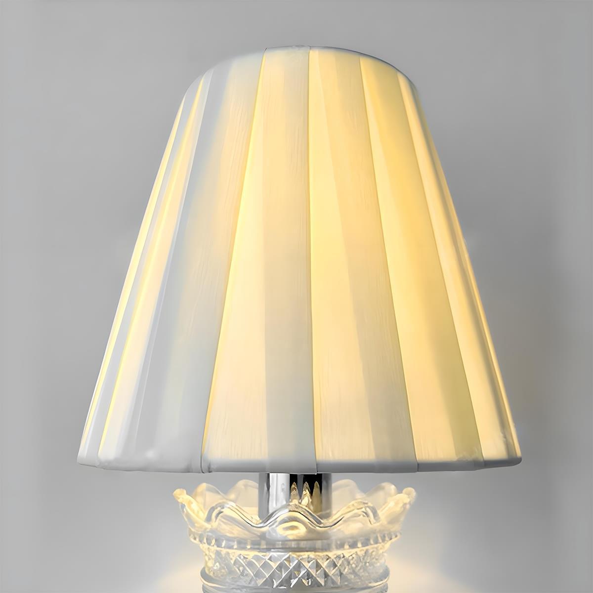 Modern Luxury Dimmable Wall Sconces with White Fabric Shade