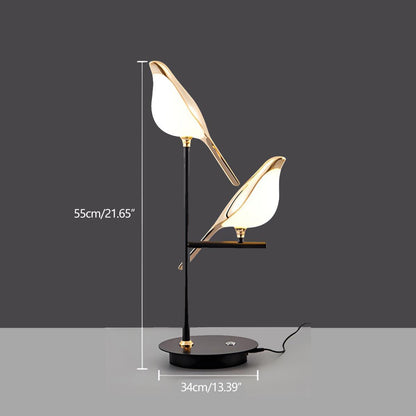 Modern Luxury Magpie Bird LED Indoor Table Lamp